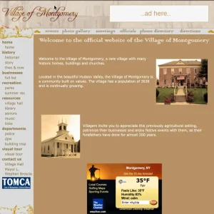 Village of Montgomery Original Website