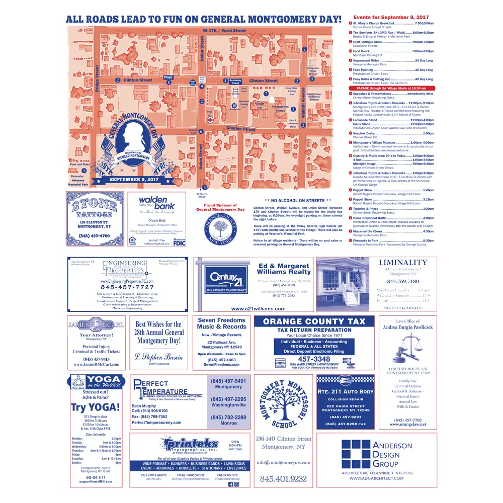 General Montgomery Day Map